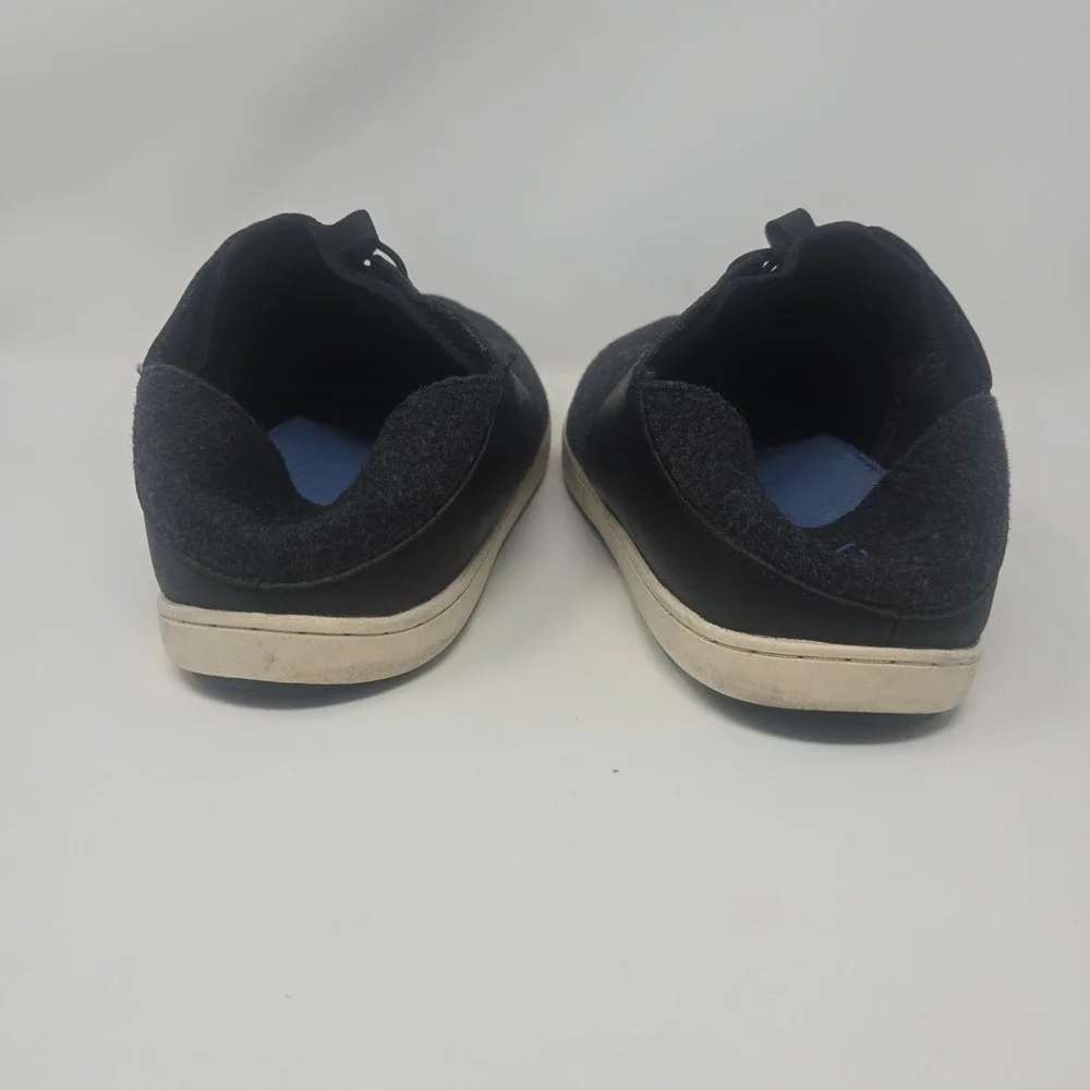 OluKai Nohea Moku Hulu Boat Shoes Mens‎ Size 11 Wool Charcoal Slip On Comfort